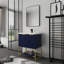 Meuble-lavabo autoportant avec lavabo en résine
