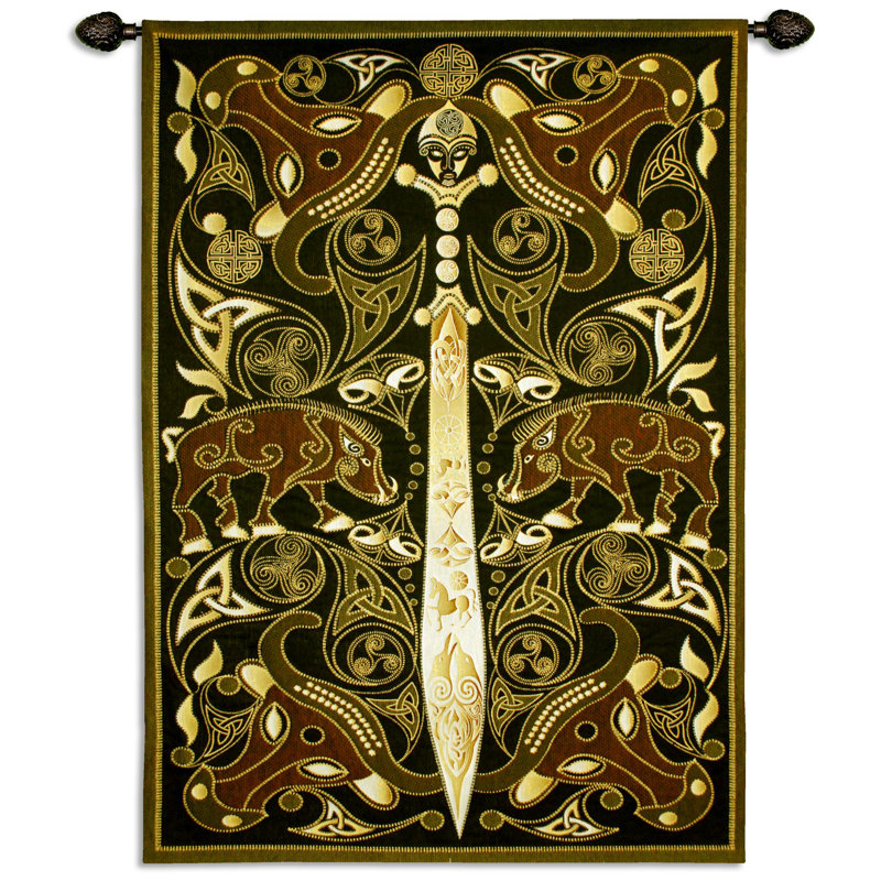 Tapisserie bw celtique warrior