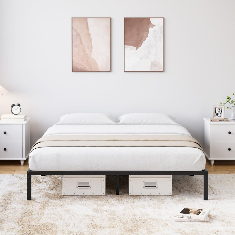 Metal Bed Frame Twin Platform Bed Frame No Box Spring Needed, Sturdy Heavy Duty Bed Frame, Easy Assembly, 12inch Full