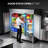 Coolake 82" Width 72 Cu.ft Commercial Reach-in Refrigerator 3 Solid Doors In Stainless Steel With Led Lighting