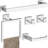 5-Piece Matte Black Bathroom Accessories Set-117496412