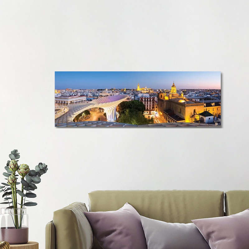 Seville At Dusk, Andalusia, Spain by Michela Sorrentino - Wrapped Canvas Panoramic Print