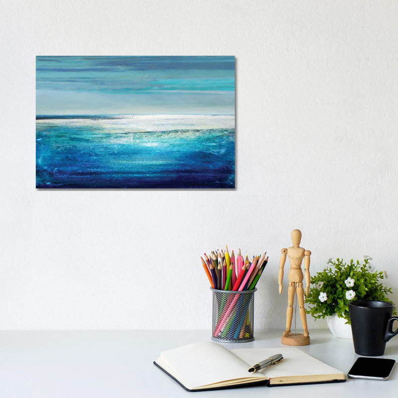 Reflection On The Horizon Ii by Taylor Hamilton - Painting on Canvas, 20.32 cm H x 30.48 cm W, Wrapped Canvas