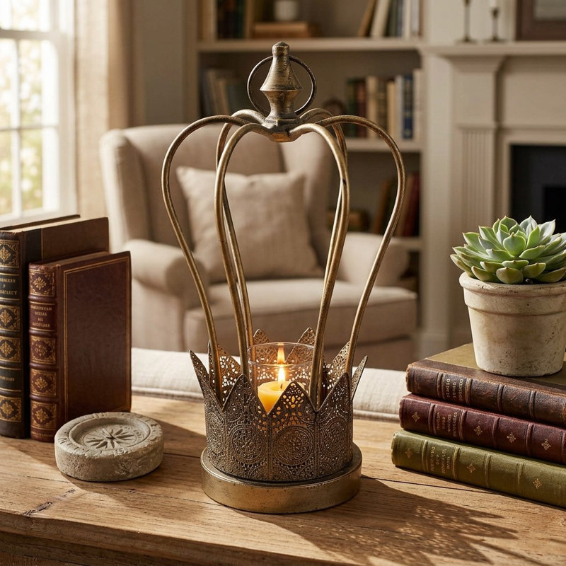 16.5'' H Metal Tabletop Lantern