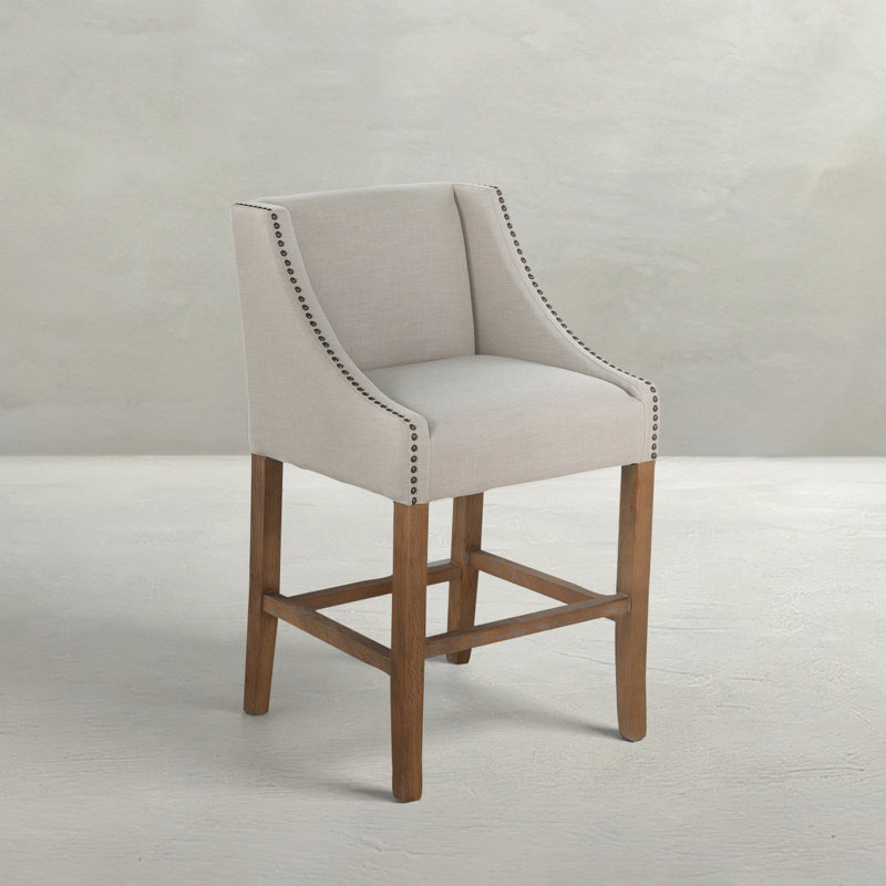 Winston Bar Stool, Burnished Oak, Counter Stool (24.4" Seat Height)