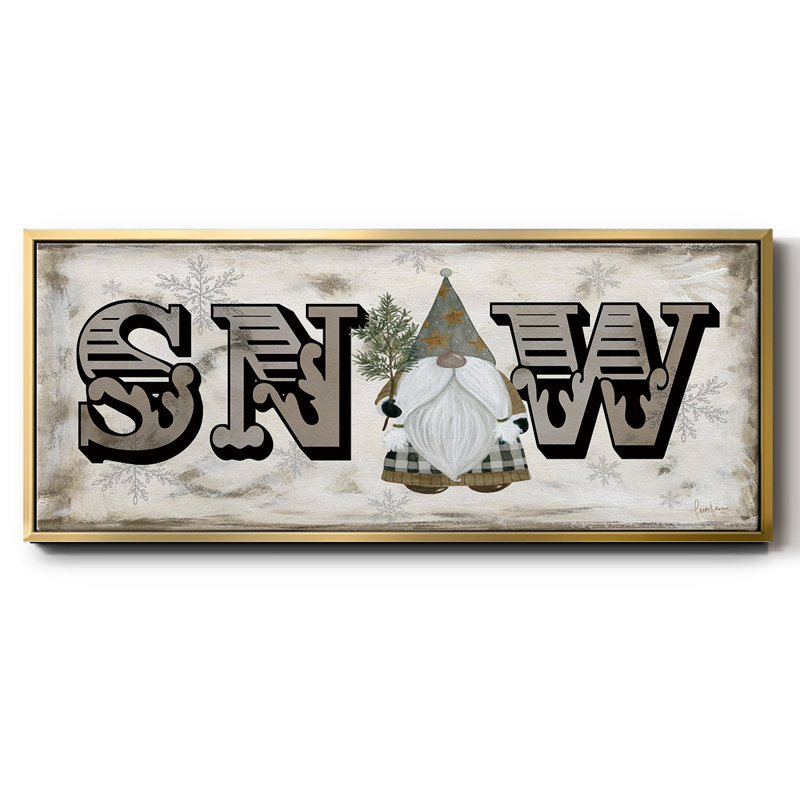 Winter Wonderland Friend Snow- Framed Canvas, 8" H x 20" W