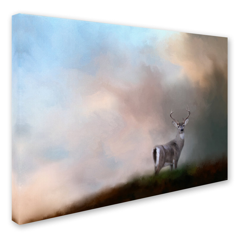 «Buck on the Hill», impression sur toile tendue Vidur, H 18 po x l 24 po