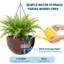 2 pièces Panier à fleurs suspendu avec bouchon de drainage pour plantes d'intérieur et d'extérieur-1010333703