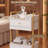 2-Tier Potable Station Rolling Cart with Locking Wheel, Mobile Storage for Salon, Spa, Office, Barber Shop-295173840