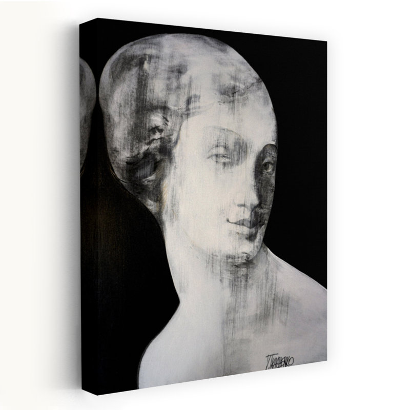 «Elegant Abstract Woman Abstract Classic Contemporary Portrait», art mural, H 18 po x l 12 po