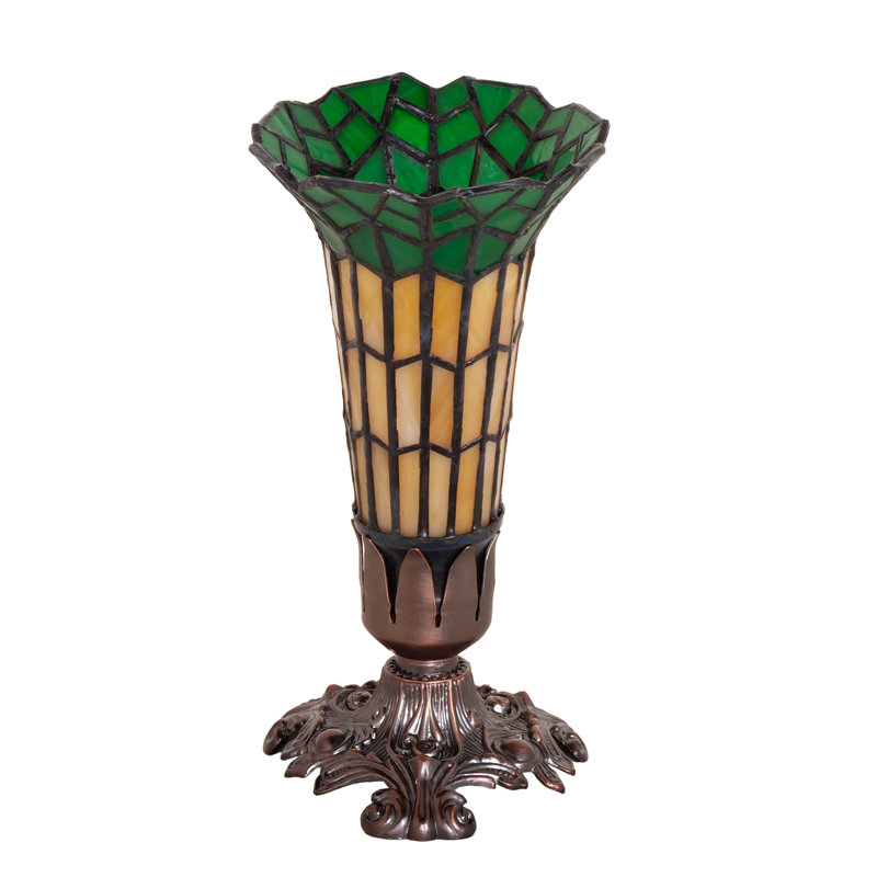 Cassoday Torchiere Table Lamp, Green/Yellow