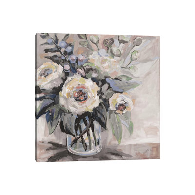 Delighted Greige by Jeanette Vertentes - Wrapped Canvas Print