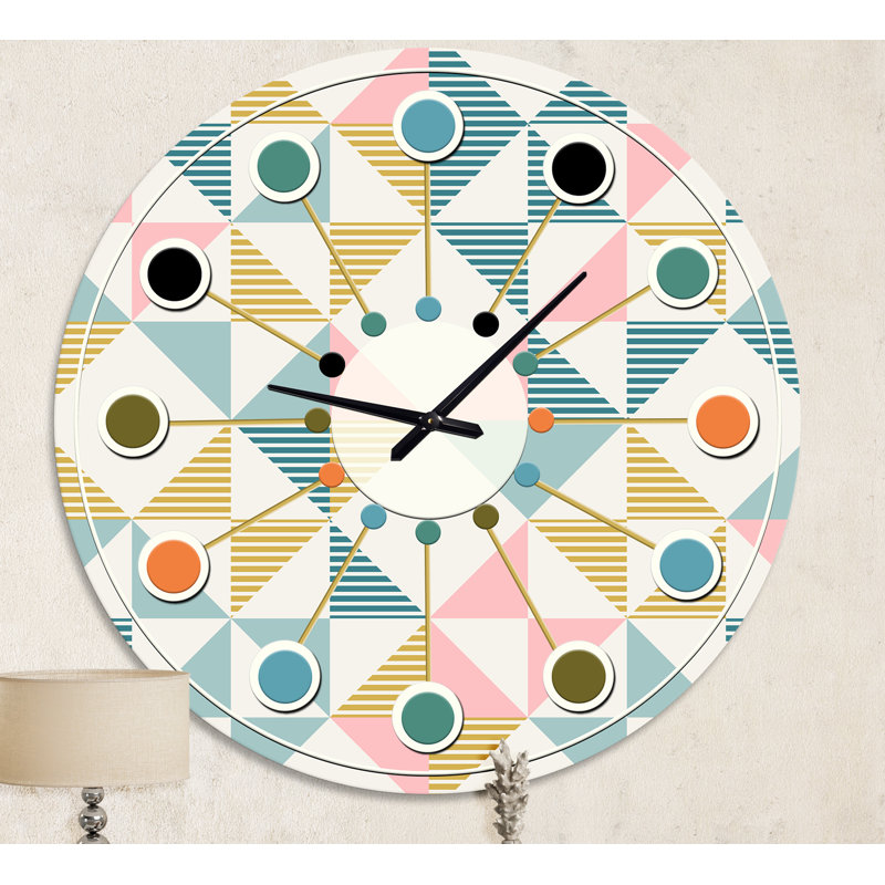 Horloge murale Diamond Retro II - Mid-Century, Moyenne