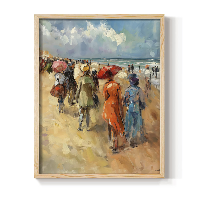 Reproduction encadrée WOMEN Series DCXV - bois massif, Naturel, H 11 po x l 9 po