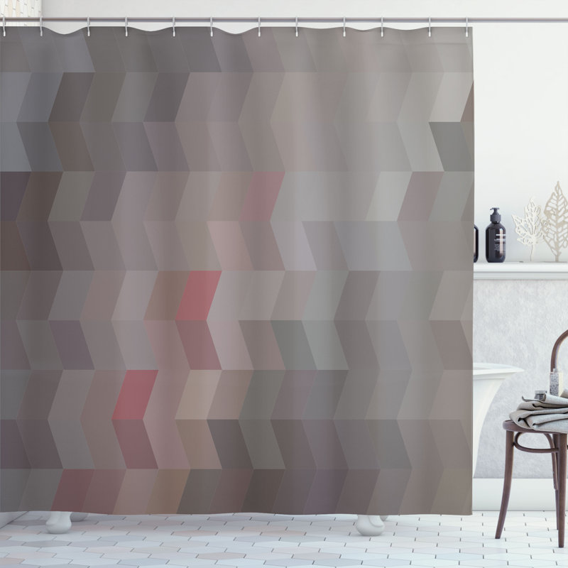 East Urban Home Art Abstract Shower Curtain Rectangular Shape Multicolor, 70"H x 69"W