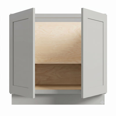 Armoire de cuisine Modern Shaker, cadre en bouleau massif et boîte en contreplaqué, glissières et charnières à fermeture en douceur, tailles modulaires pour une disposition personnalisée (12 po à 36 po)