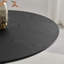 Hadlow Veneer & Metal Round Dining Table With Eubanks Fabric Chairs - Modern Statement Design-969161187-969161186