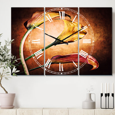 Zantedeschia Aethiopica - Horloge murale traditionnelle