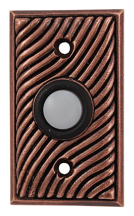 Push Button Doorbell, Antique Copper