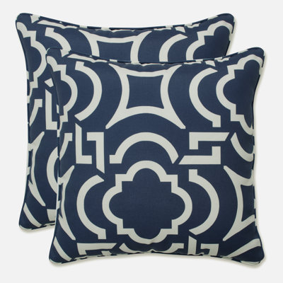Carmody Geometric Outdoor Reversible Throw Pillow