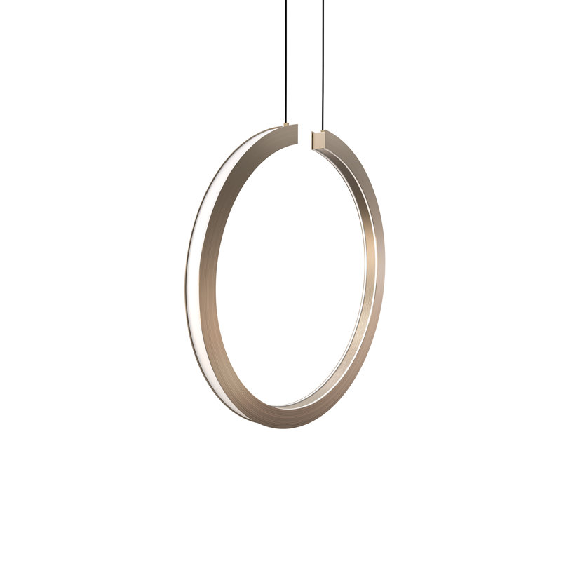 Cirq Pendant - Satin Nickel, 92" H x 4.5" W x 4.5" D