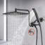 Bras de douche pivotant tout en métal à haute pression 10 pouces avec douchette à main-110891049