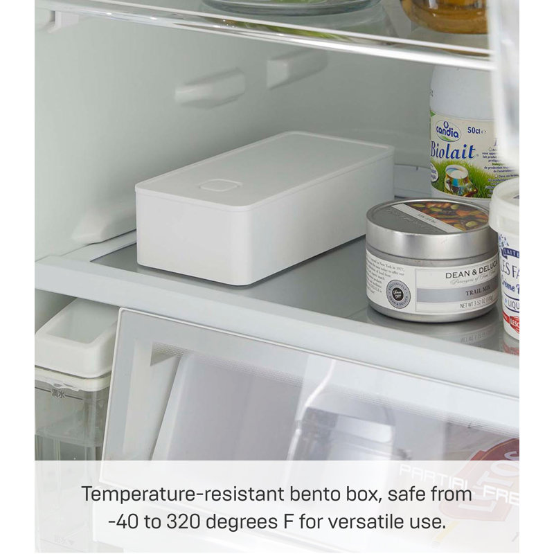 White Polypropylene Vacuum-Sealing Bento Box, 500ml
