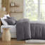 Ensemble de literie durable 3 pièces, polyester confortable, motif à rayures moderne pour la chambre à coucher