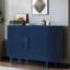 Buffet de luxe avec tablettes réglables, forme incurvée et lignes transparentes, table de buffet, armoire de salle à manger-1393414244