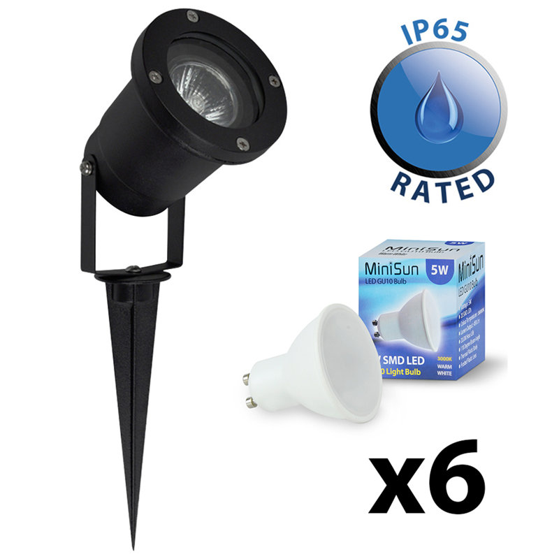 Tesfai Black Aluminium Spotlight Kit, Warm White