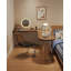 Bureau en L en bois massif avec pieds flottants en acrylique-2110474382