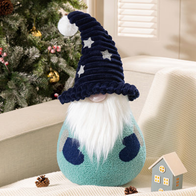 Coussin décoratif de Noël pour canapé-lit Phantoscope Santa, 18 po x 10,5 po, paquet de 1