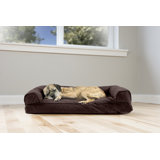  Quilted Pillow Sofa Style Bolster Dog Bed