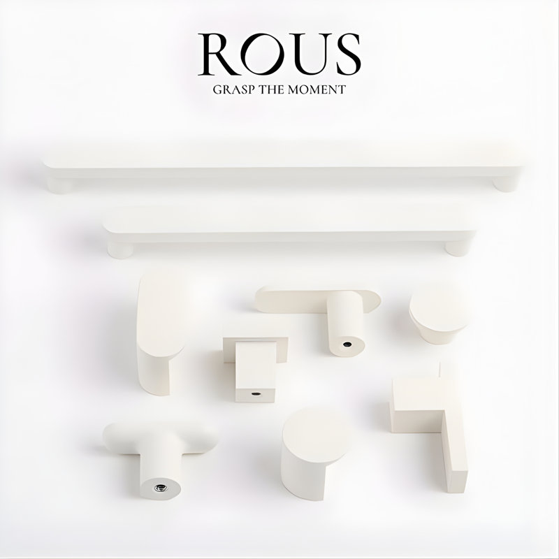 2" Bar Knob, Snow (White), 1"