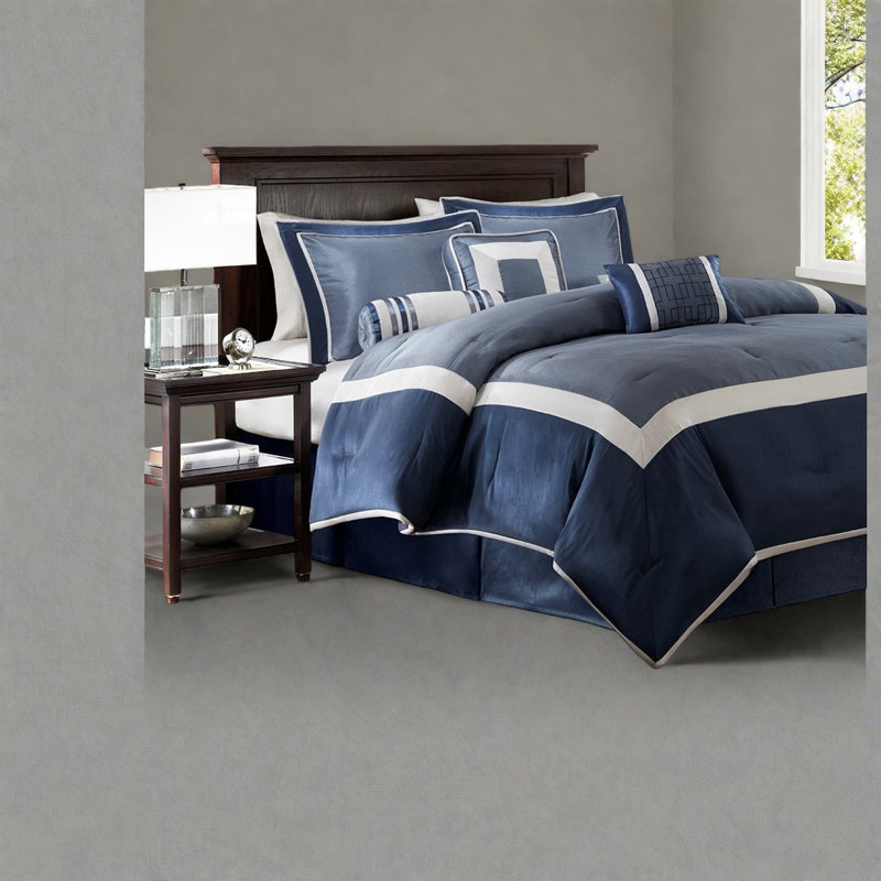 Piece King Bedding Sets, Polyester Modern Colorblock For Home