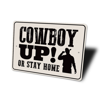 Enseigne de cow-boy en aluminium