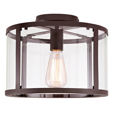 Evan Glass Semi Flush Mount