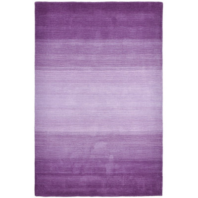 Hand-Loomed Wool Purple Rug