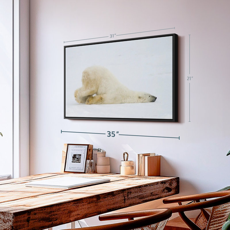 «Lazy Bear», reproduction sur toile, H 21 po x l 31 po
