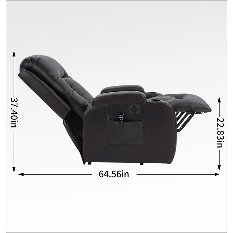 Infinite Position Up to 350 LBS Power Lift Recliner Chair for Elderly, Heavy Duty Motion Mechanism with 8-Point Vibration Massage and Lumbar Heating, USB Charging Port, Cup Holders, Brown