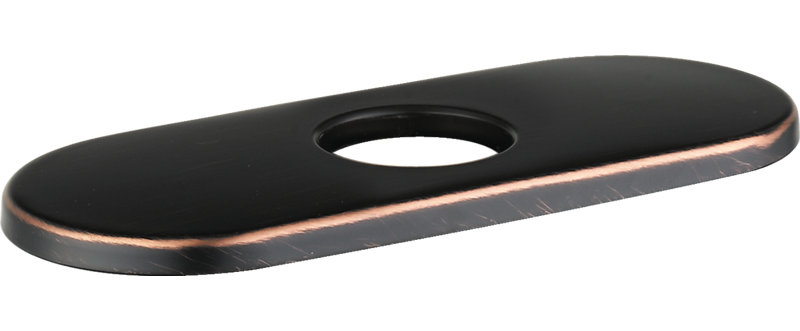 6" Escutcheon for Traditional Single-Hole Faucets, Rubbed Bronze