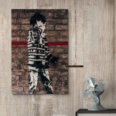 Banksy, artiste britannique, enfant, enfant, peinture en aérosol, graffiti et art urbain urbain moderne