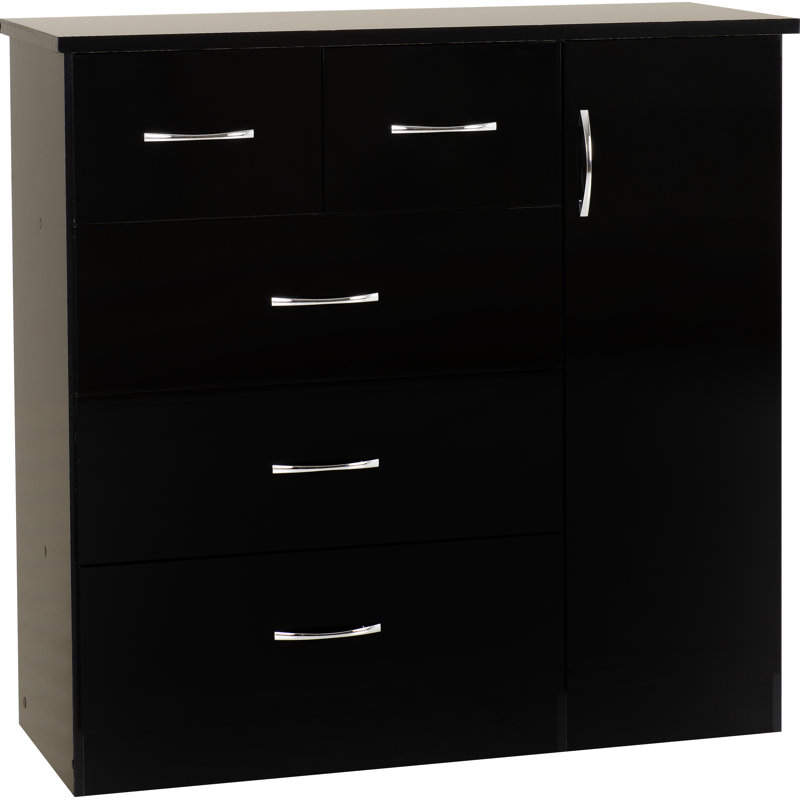 Cascio 1 Door Wardrobe, Black