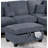 Contemporary Dark Gray 3Pc Sectional Set Corduroy Upholstered LAF Sofa RAF Chaise Ottoman L-Sectional Living Room Furniture-2115801849