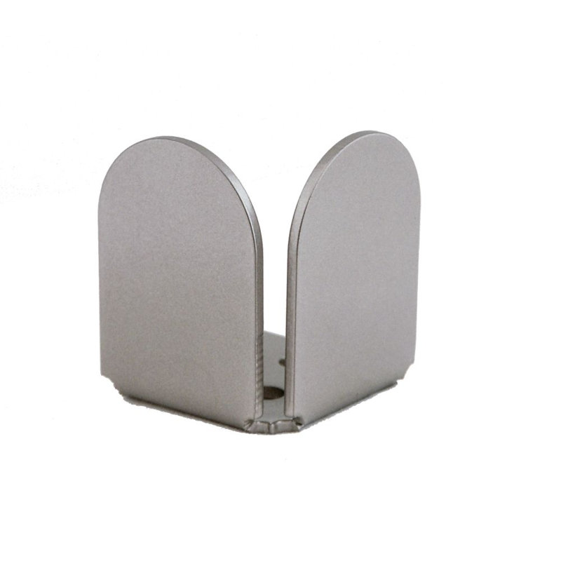 Butoir de porte en forme de dôme sans poignée, Nickel satiné