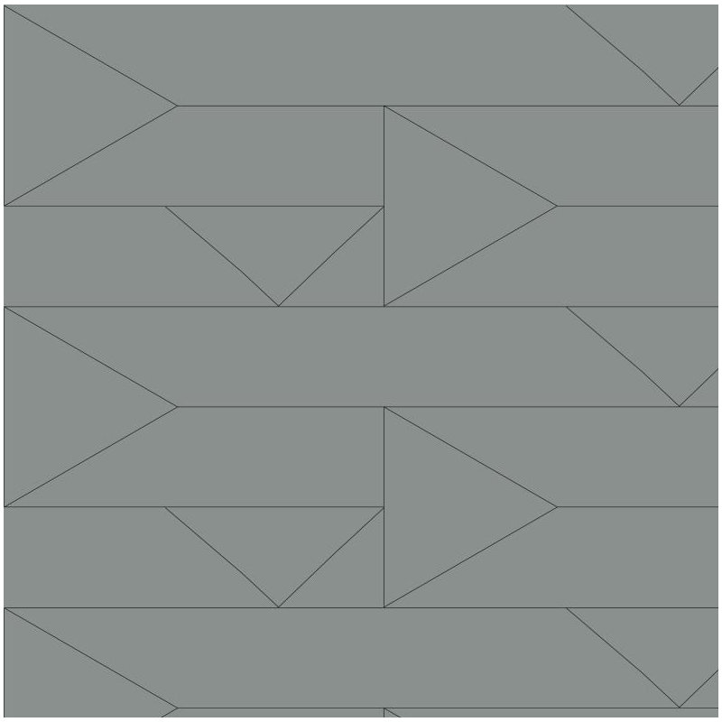 Flagged Geometric Wallpaper Roll by Jamie Graney, Blue Italian/Gold