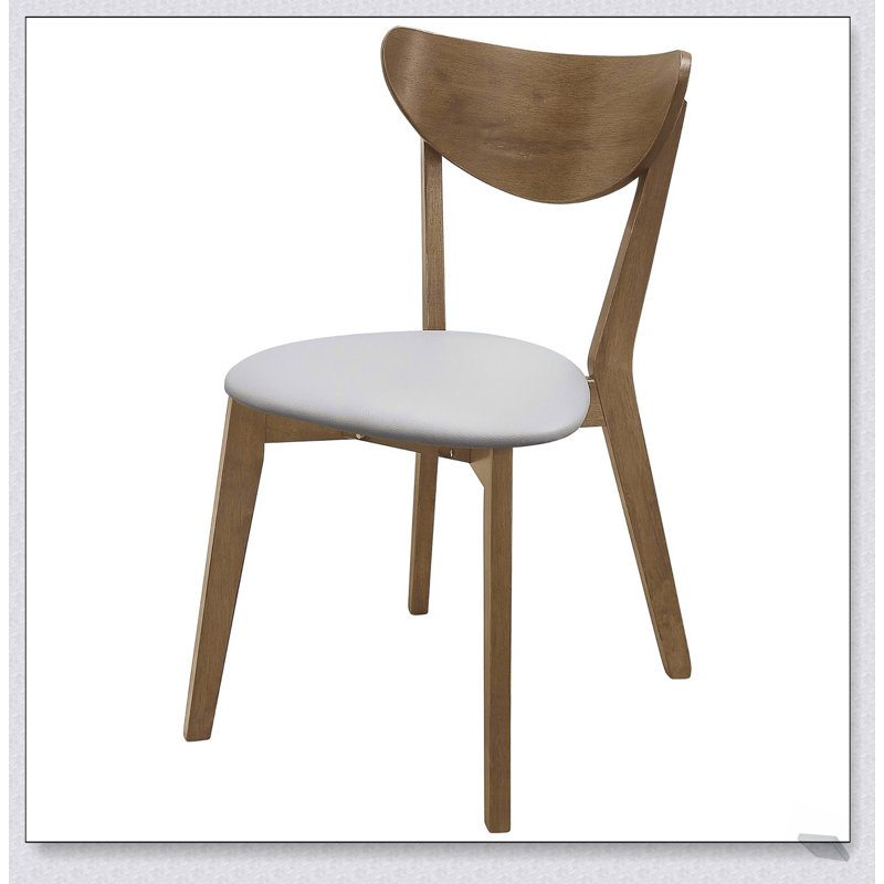 Ensemble de chaises de salle à manger à dossier courbé brun clair et châtaignier, confortable et élégant pour les intérieurs modernes et traditionnels
