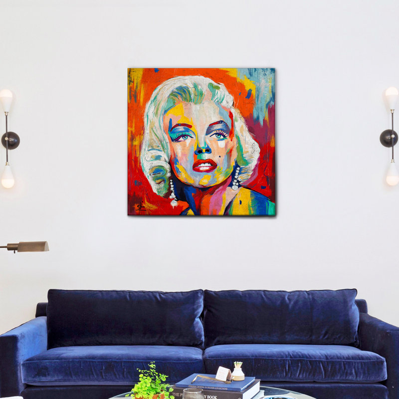 Marilyn 2 - Square Print on Canvas, 50cm H x 50cm W