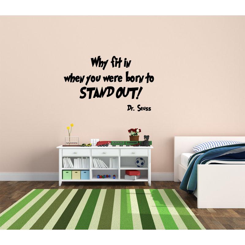Text & Numbers Wall Decal, Black