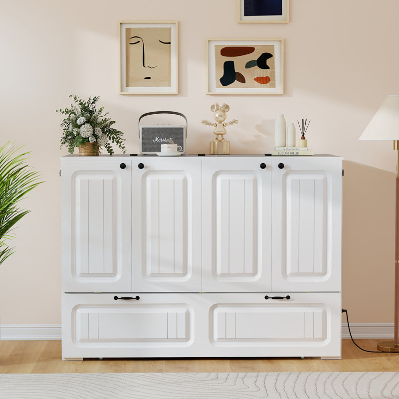 Full Size Murphy Bed with Power Outlets